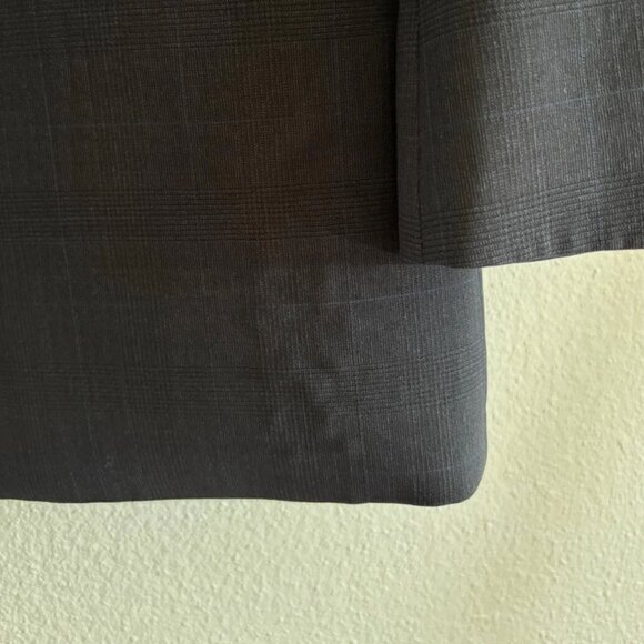 Brooks Brothers 346 Stretch Blazer Men’s 44R Navy Blue Suit Jacket Subtle Plaid - Picture 10 of 15